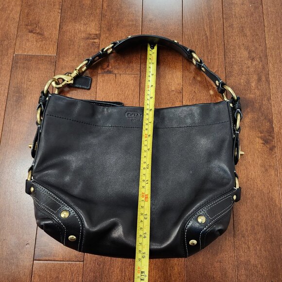 Coach Carly vintage black leather shoulder bag - Picture 3 of 13